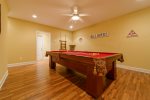 Game Room with Regulation Sized Pool Table